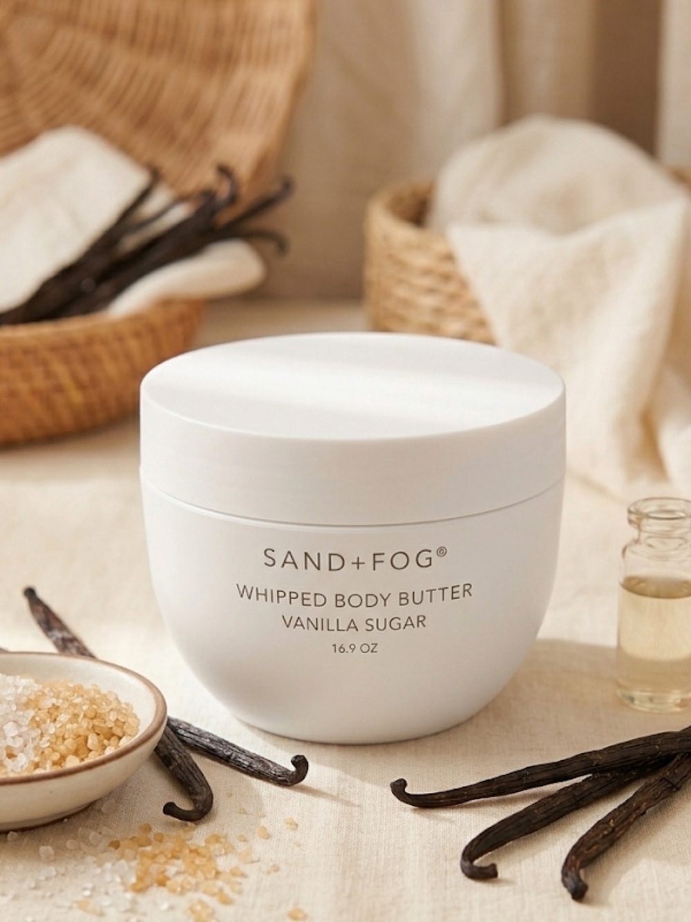 JUMBO Sand + Fog Whipped Body Butter Vanilla Sugar, 16.9 oz